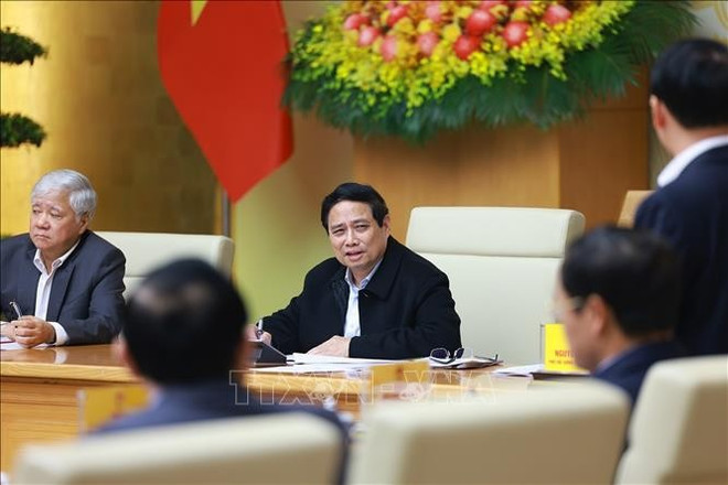 El primer ministro de Vietnam, Pham Minh Chinh, preside la cita (Foto: VNA)