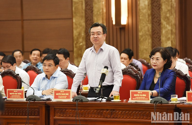 El ministro de Construcción Nguyen Thanh Nghi en la reunión. El ministro de Construcción Nguyen Thanh Nghi en la reunión.