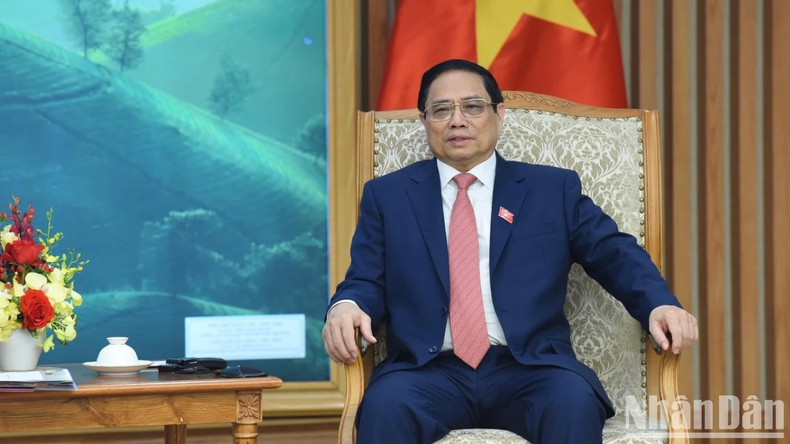 El primer ministro vietnamita habla en el encuentro. El primer ministro vietnamita habla en el encuentro.