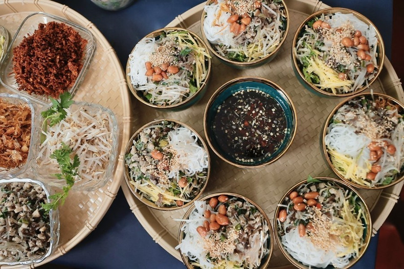 La comida vegatariana de Hue tiene su propio rasgo especial.