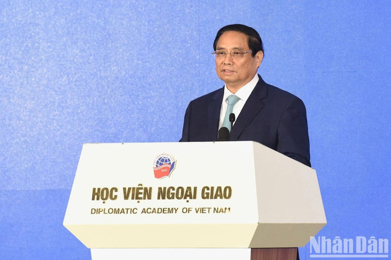 El premier Pham Minh Chinh habla en la sesión. El premier Pham Minh Chinh habla en la sesión.