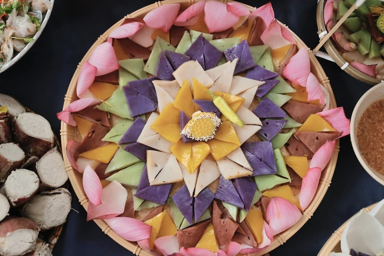 Las comidas vetegatarianas en el festival son diversas.