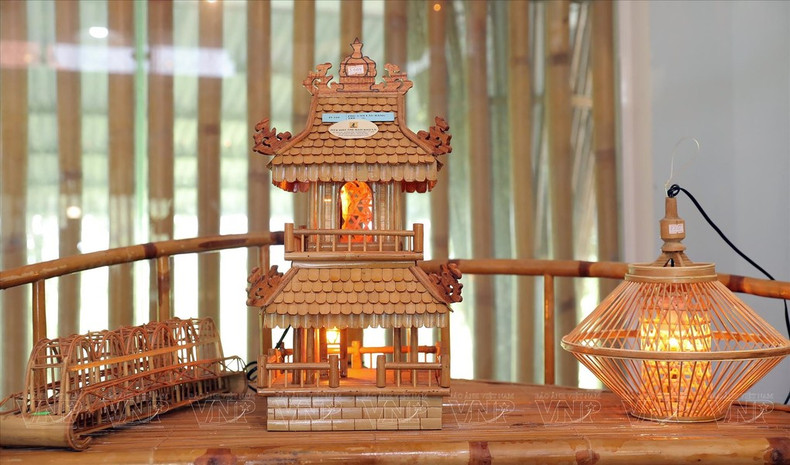 Un edificio de la Ciudadela Imperial de Hue hecho de bambú.