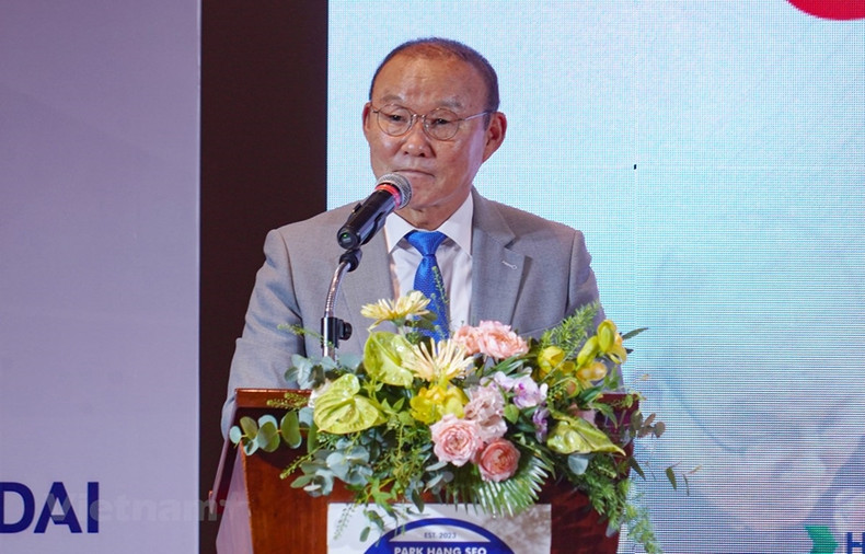 El entrenador Park Hang-seo en la ceremonia. (Fotografía: VNA)