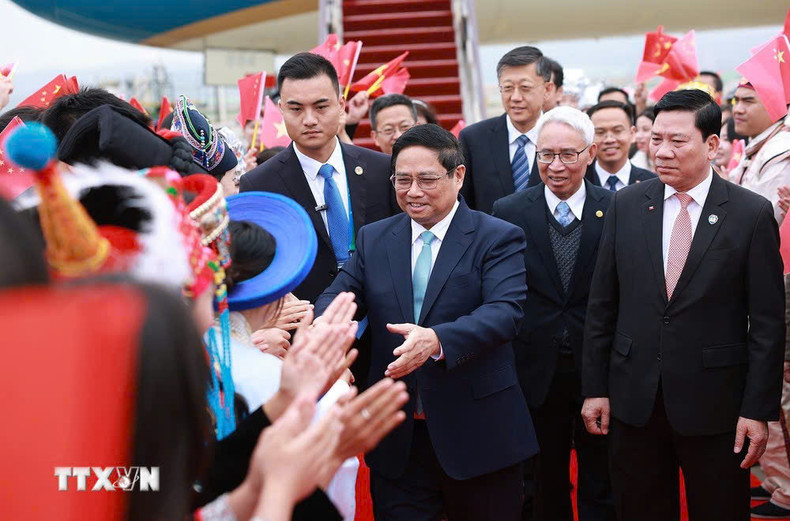 Acto de bienvenida al premier vietnamita. (Foto: VNA) Acto de bienvenida al premier vietnamita. (Foto: VNA)