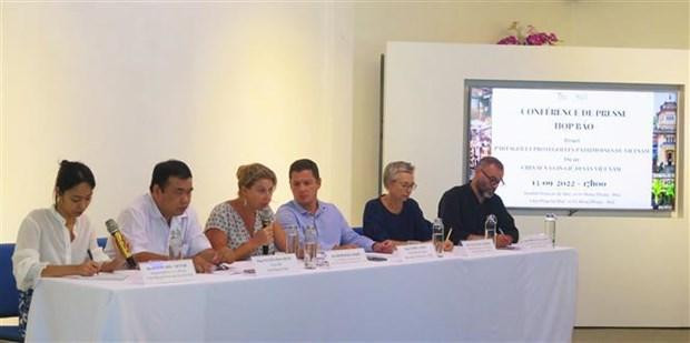 Escena de la rueda de prensa. (Fotografía: VNA)