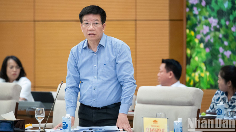 El jefe adjunto de la Oficina de la AN, Pham Dinh Toan, expresa sus opiniones. El jefe adjunto de la Oficina de la AN, Pham Dinh Toan, expresa sus opiniones.