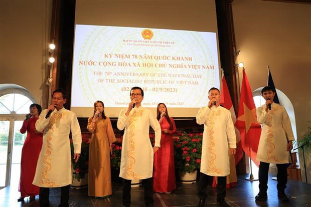 Una actuación artístico de la comunidad vietnamita en el evento (Foto: VNA)