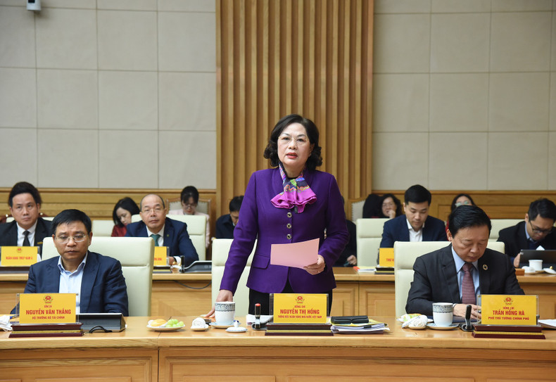 La gobernadora del Banco Estatal de Vietnam, Nguyen Thi Hong, interviene en la cita. La gobernadora del Banco Estatal de Vietnam, Nguyen Thi Hong, interviene en la cita.