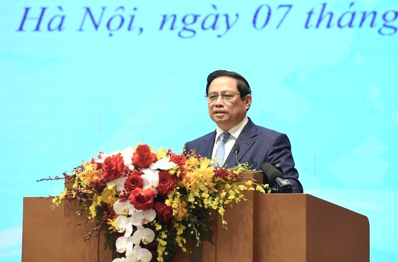 El primer ministro Pham Minh Chinh, interviene en la cita. El primer ministro Pham Minh Chinh, interviene en la cita.