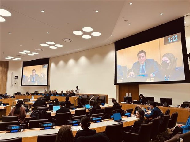 El embajador Dang Hoang Giang en la sesión. (Fotografía: VNA)