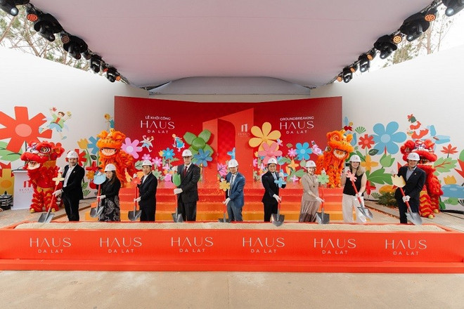 En el acto para inaugurar la construcción del proyecto. (Foto: baodautu.vn)