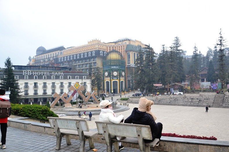 El ambiente apacible de Sapa en los días navideños. El ambiente apacible de Sapa en los días navideños.