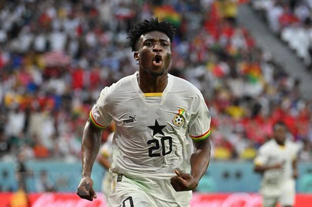 Mohammed Kudus anota dos veces para Ghana en el partido. (Fotografía: AFP/VNA) Mohammed Kudus anota dos veces para Ghana en el partido. (Fotografía: AFP/VNA)