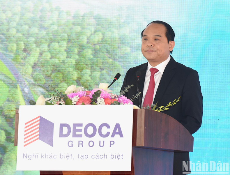 Interviene Nguyen Quoc Doan, secretario del Comité del Partido de Lang Son.