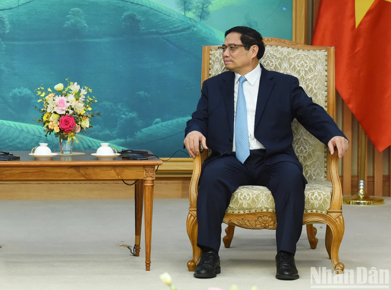 El primer ministro Pham Minh Chinh habla en la cita. El primer ministro Pham Minh Chinh habla en la cita.