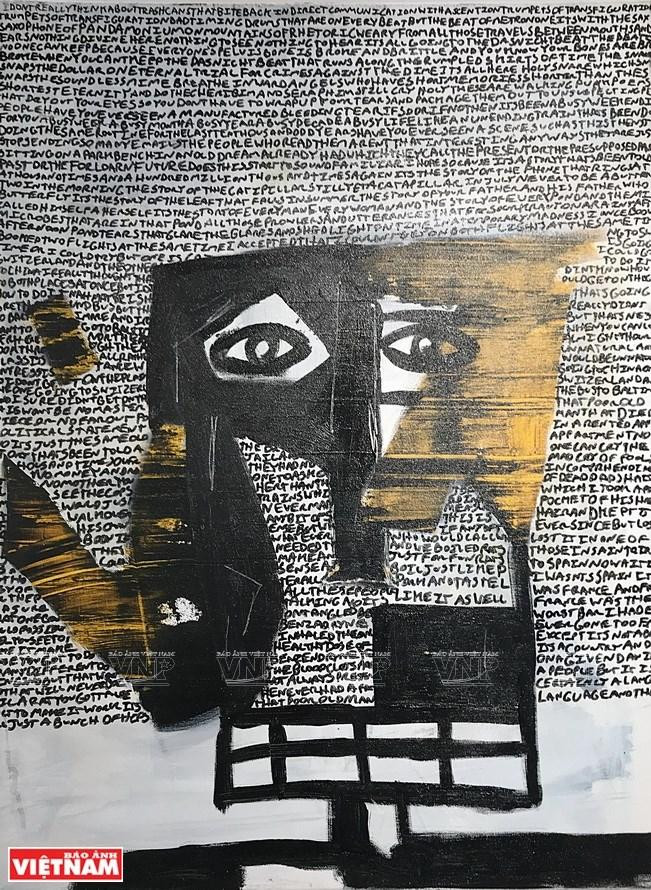 Una de las obras de David Evans. (Fotografía: VNA)