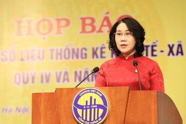 La directora general de la Oficina General de Estadísticas (OGE), Nguyen Thi Huong. (Fotografía: VNA)