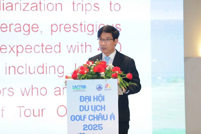 Tan Van Vuong subdirector del Departamento de Turismo de Da Nang habla en el evento. (Foto: VNA)