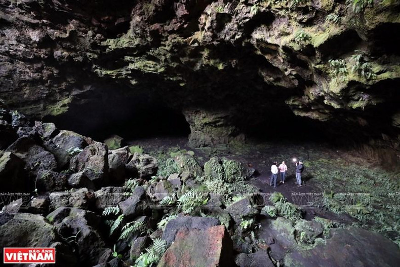 La cueva volcánica C9 tiene más de 12 metros de altura y 15 metros de ancho. (Fotografía: VNA)