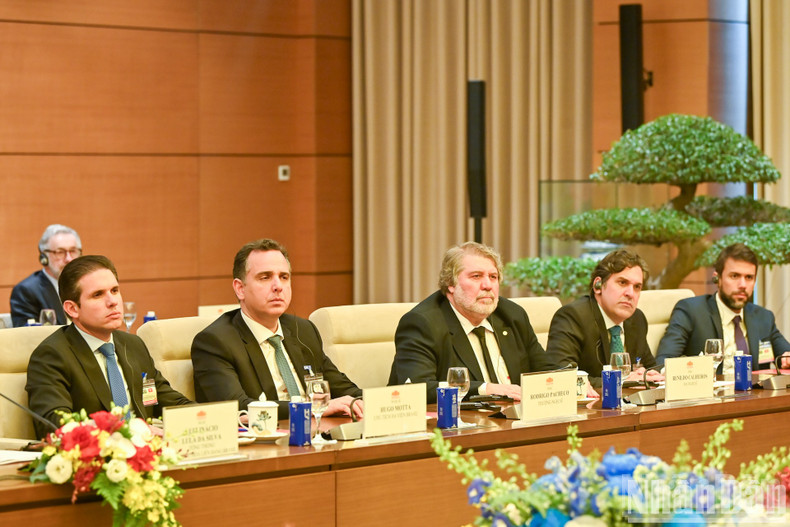 Miembros que acompañan al presidente brasileño a la reunión. Miembros que acompañan al presidente brasileño a la reunión.