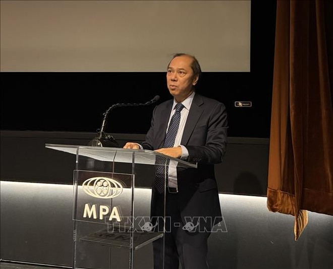 El embajador de Vietnam en Estados Unidos, Nguyen Quoc Dung, habla en el evento. (Foto: VNA) El embajador de Vietnam en Estados Unidos, Nguyen Quoc Dung, habla en el evento. (Foto: VNA)