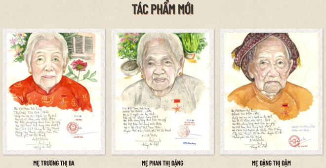 Retratos digitalizados de madres heroicas vietnamitas. (Foto: Capturada desde plataforma digital) Retratos digitalizados de madres heroicas vietnamitas. (Foto: Capturada desde plataforma digital)