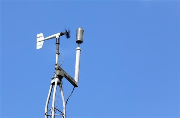 Anemómetro, un equipo para medir la velocidad del viento. (Foto: VNA)