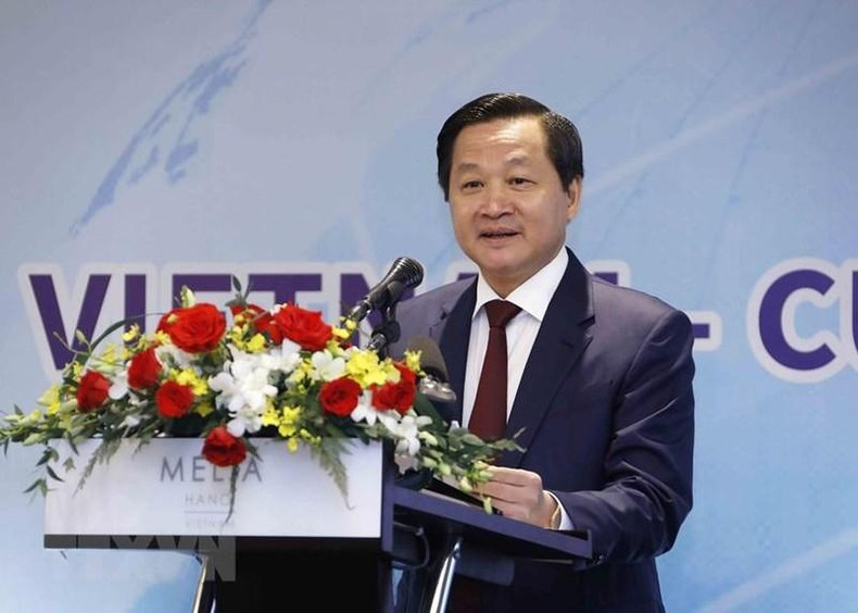 El viceprimer ministro Le Minh Khai, hace uso de la palabra en el foro. (Fotografía: An Dang/VNA) El viceprimer ministro Le Minh Khai, hace uso de la palabra en el foro. (Fotografía: An Dang/VNA)