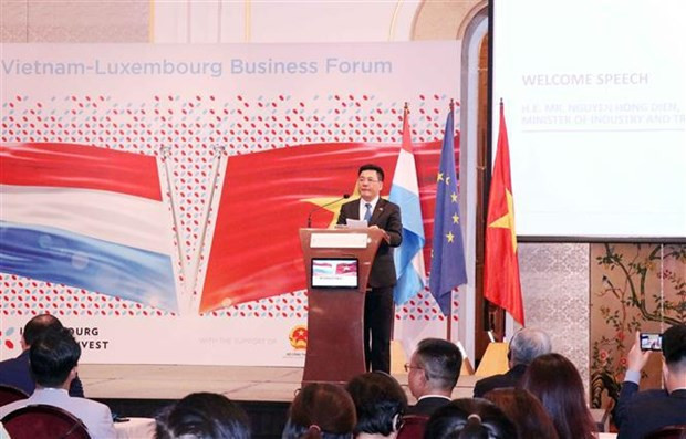El ministro de Industria y Comercio de Vietnam, Nguyen Hong Dien, habla en el evento. (Foto: VNA) El ministro de Industria y Comercio de Vietnam, Nguyen Hong Dien, habla en el evento. (Foto: VNA)