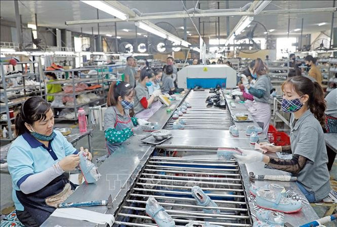 Producción de calzado para la exportación. (Foto: VNA) Producción de calzado para la exportación. (Foto: VNA)