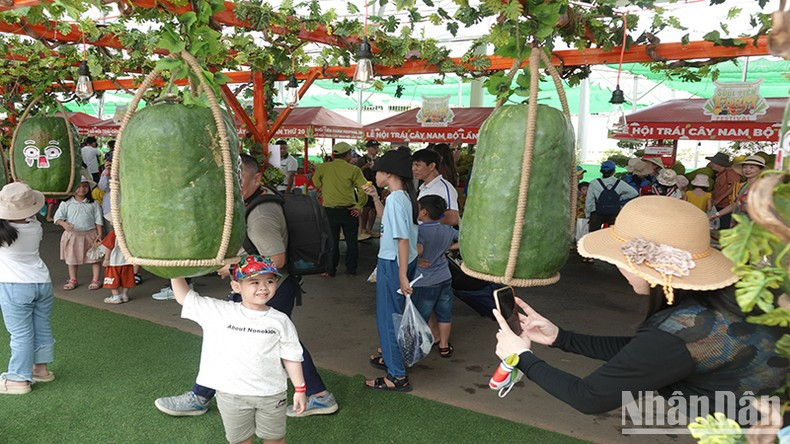 Frutas gigantes en el festival. Frutas gigantes en el festival.