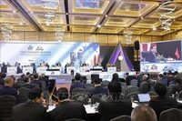 El presidente de la Asamblea Nacional de Vietnam, Tran Thanh Man, pronuncia un discurso en la Primera Sesión Plenaria de la AIPA-46 (Foto: VNA)