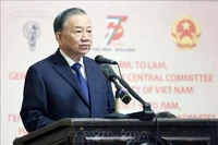 El secretario general del Partido Comunista de Vietnam, To Lam, pronuncia su discurso (Foto: VNA)