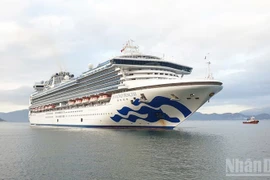 El crucero Diamond Princess atraca en el Puerto Internacional de Cam Ranh, provincia de Khanh Hoa. (Foto: Nhan Dan)