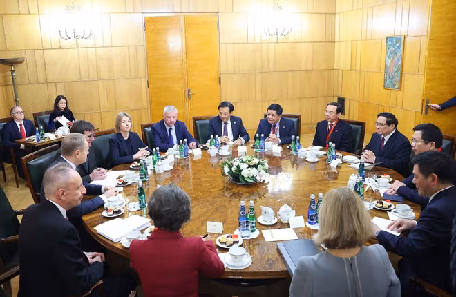 En la reunión. (Foto: VNA)