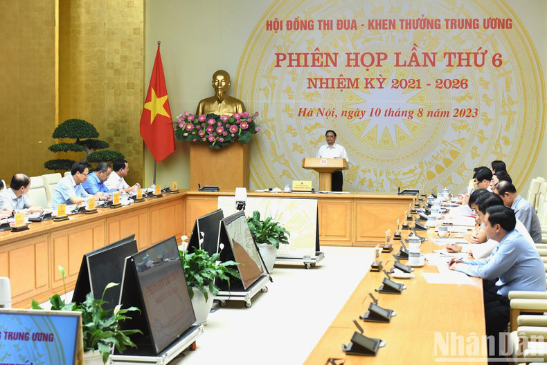 El premier Pham Minh Chinh interviene. El premier Pham Minh Chinh interviene.