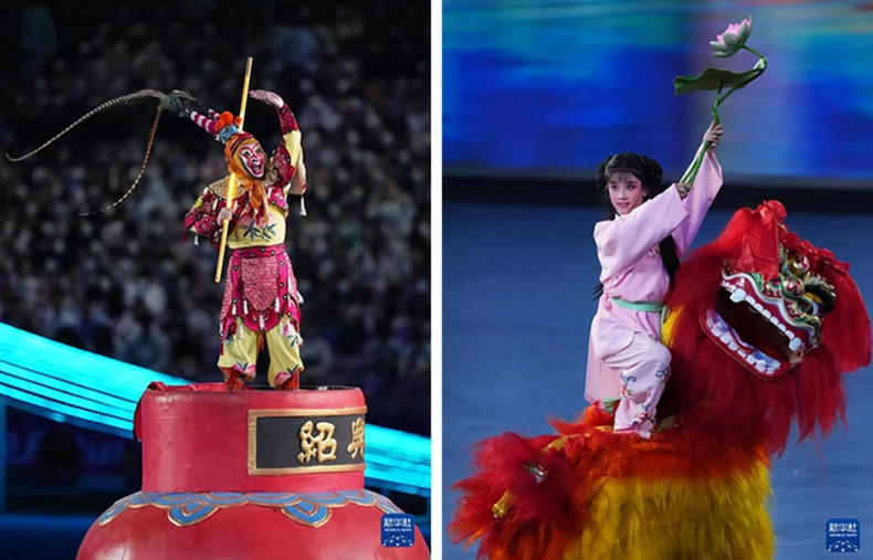 Actuaciones artísticas permeadas de la cultura local de Hangzhou.