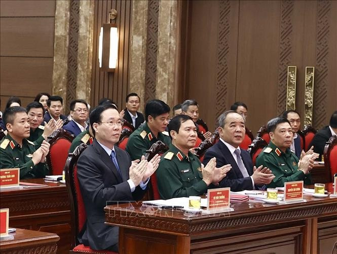 El mandatario en el evento.