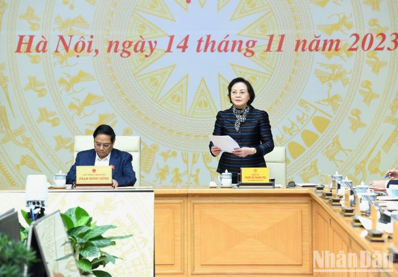 Habla la ministra del Interior, Pham Thi Thanh Tra. Habla la ministra del Interior, Pham Thi Thanh Tra.
