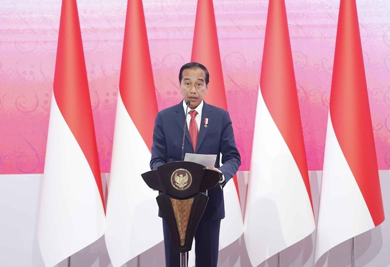 El presidente de Indonesia, Joko Widodo, interviene en la cita. El presidente de Indonesia, Joko Widodo, interviene en la cita.