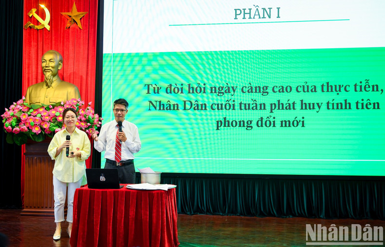 La Redacción Nhan Dan Fin de Semana presenta la iniciativa &quot;Aplicar tecnología, innovar el proceso editorial de la publicación Nhan Dan Fin de Semana - CMS para periódicos impresos”.