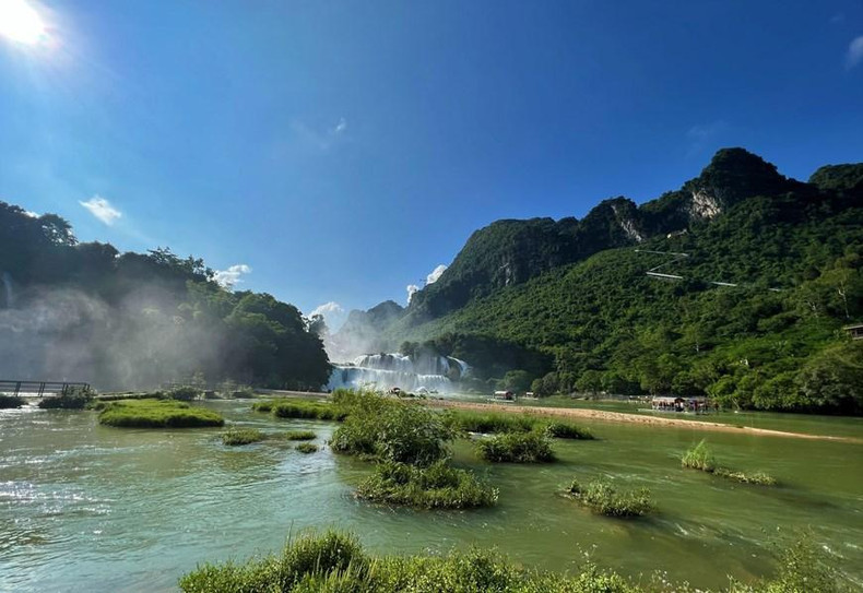 La cascada de Ban Gioc en otoño. (Foto: VNA)