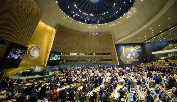 El 11 de octubre de 2022, Vietnam fue elegido miembro del Consejo de Derechos Humanos de la ONU para el mandato 2023-2025, en el 77 período de sesiones de la Asamblea General de la mayor institución mundial en Nueva York. (Fotografía: ONU) El 11 de octubre de 2022, Vietnam fue elegido miembro del Consejo de Derechos Humanos de la ONU para el mandato 2023-2025, en el 77 período de sesiones de la Asamblea General de la mayor institución mundial en Nueva York. (Fotografía: ONU)