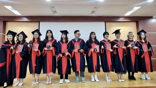 A lo largo de dos décadas de construcción y desarrollo, el Departamento ha formado 17 cursos de estudiantes con más de 600 licenciaturas de tiempo completo y actualmente está capacitando a 250 estudiantes para los cursos 2021-2025, 2020-2024, 2019-2022. (Foto: VNA)
