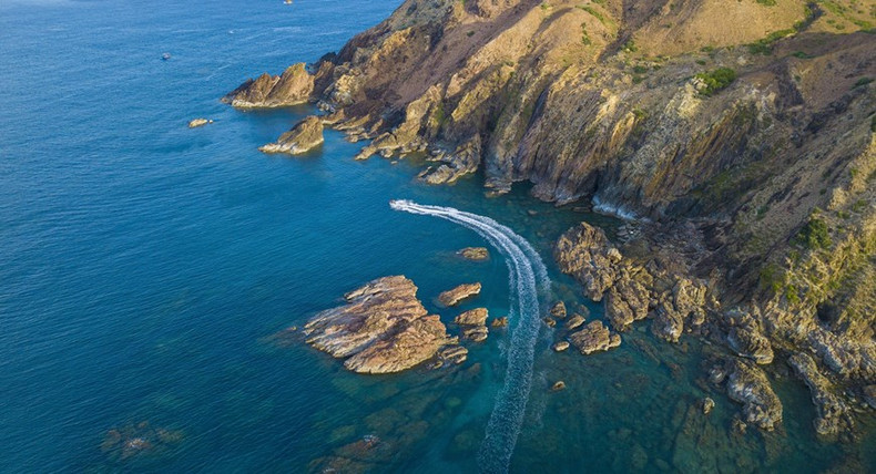 Hermoso paisaje de Eo Gio en la comuna de la isla de Nhon Ly, ciudad de Quy Nhon, provincia de Binh Dinh.