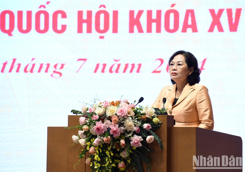 La gobernadora del Banco Estatal de Vietnam, Nguyen Thi Hong, en el evento. La gobernadora del Banco Estatal de Vietnam, Nguyen Thi Hong, en el evento.