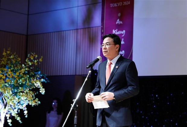 El embajador de Vietnam en Japón, Pham Quang Hieu, habla en el acontecimiento. (Foto:VNA)