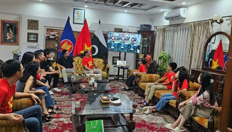 La Embajada proyectó un documental sobre la victoria del 30 de abril de 1975. (Foto: Embajada de Vietnam en Pakistán)