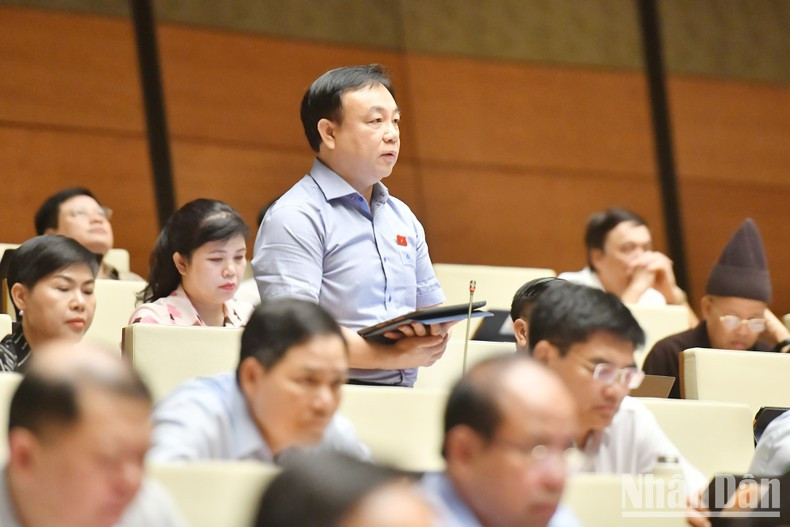 Interviene Nguyen Cong Long, diputado de la provincia de Dong Nai.
